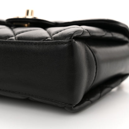 Chanel Lambskin Quilted Mini Top Handle Square Flap Black 10 of 11