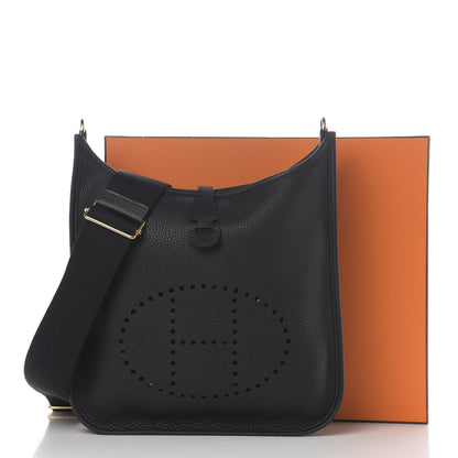 Hermes Taurillon Clemence Evelyne III PM Black 11 of 11
