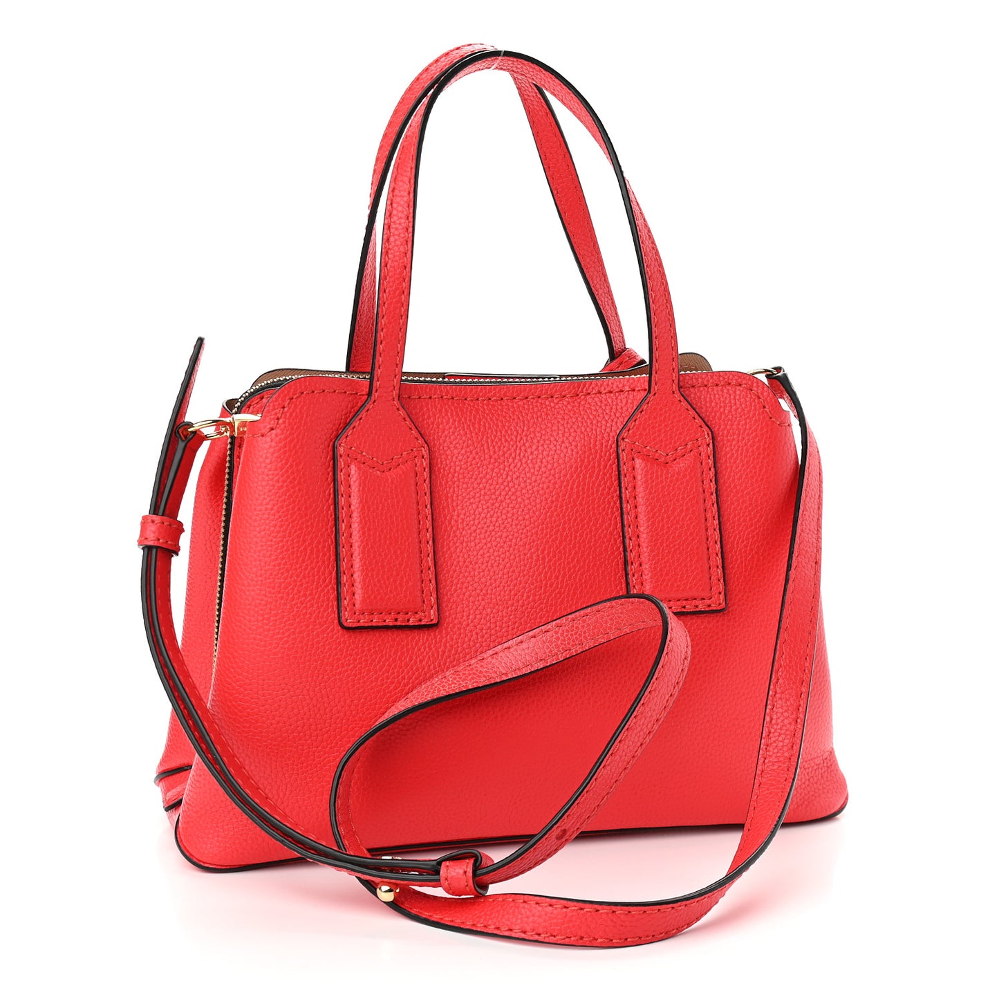 Pebbled Calfskin Editor Shopping Tote Red