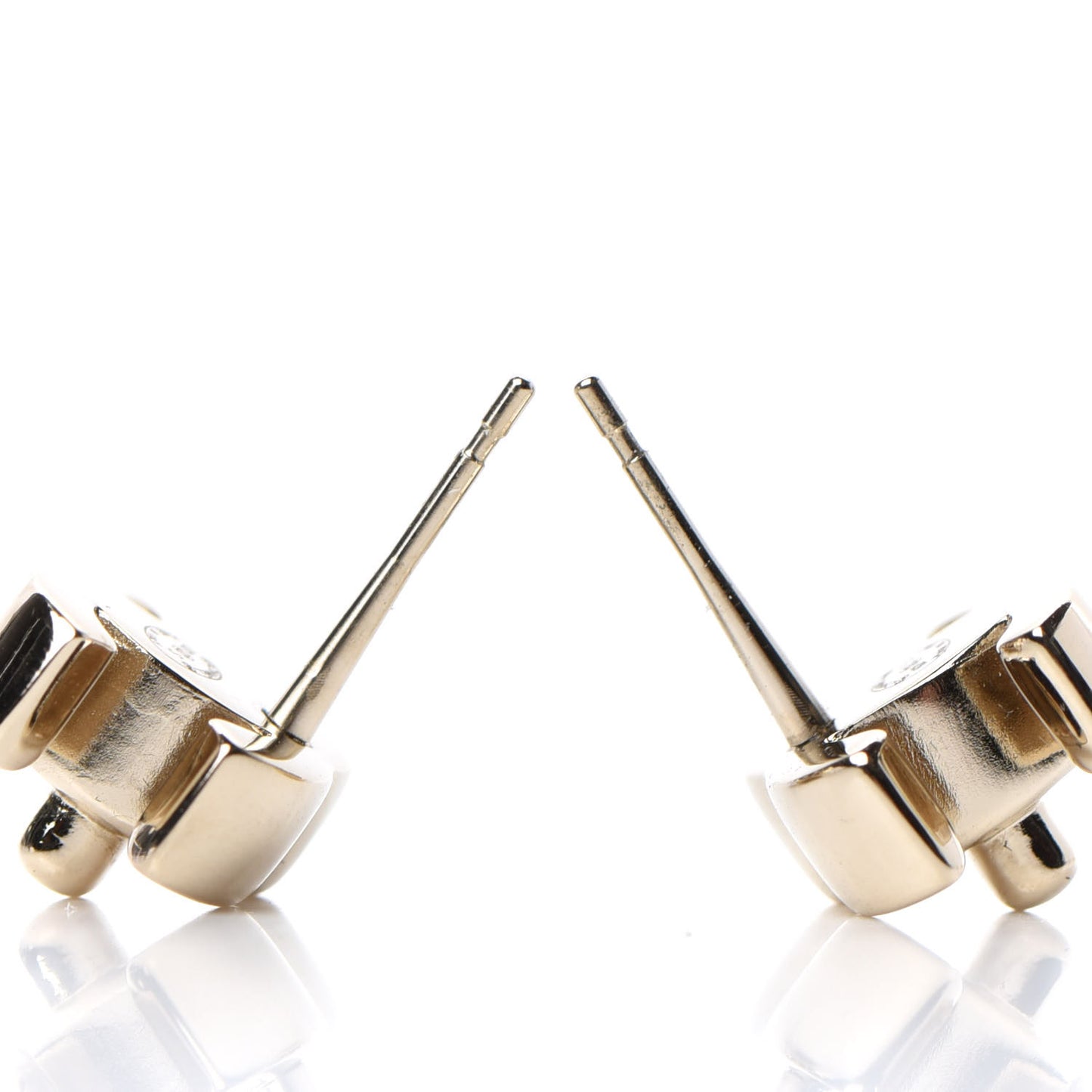 Metal CC Turnlock Earrings Gold