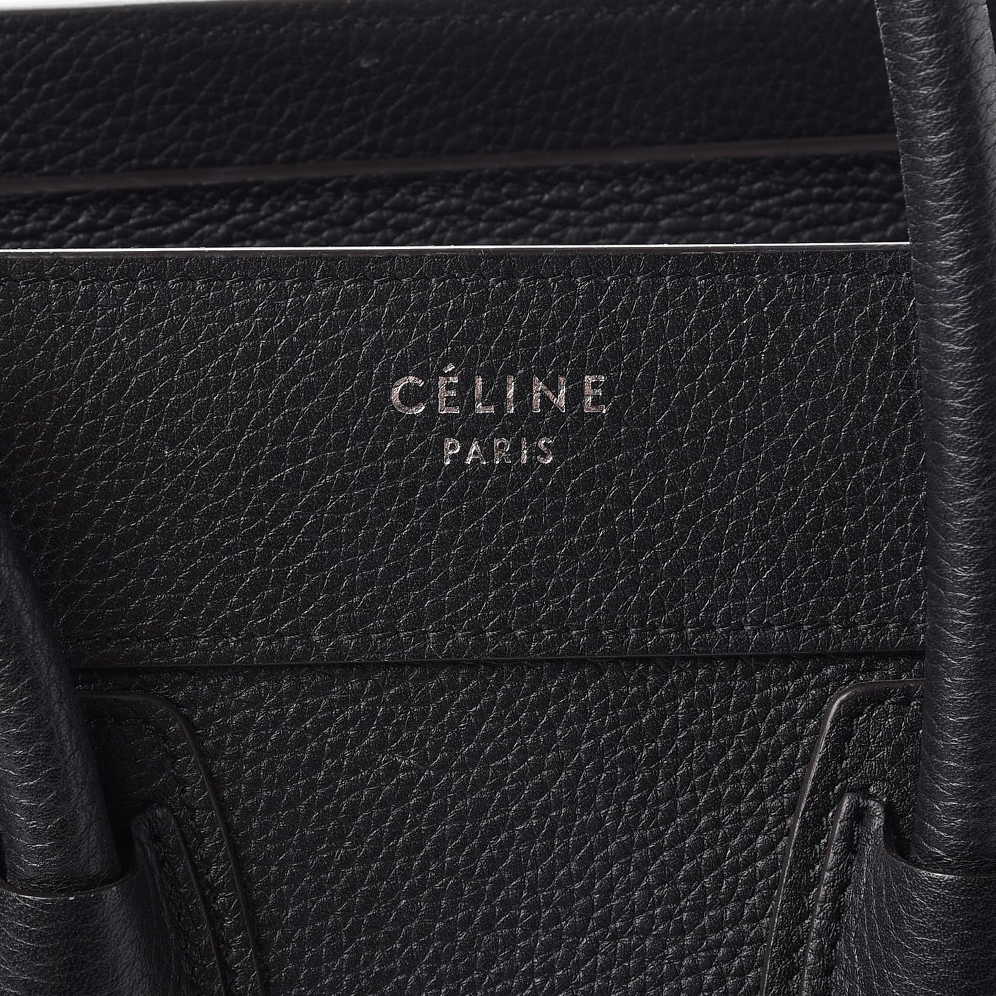 Drummed Calfskin Micro Luggage Black
