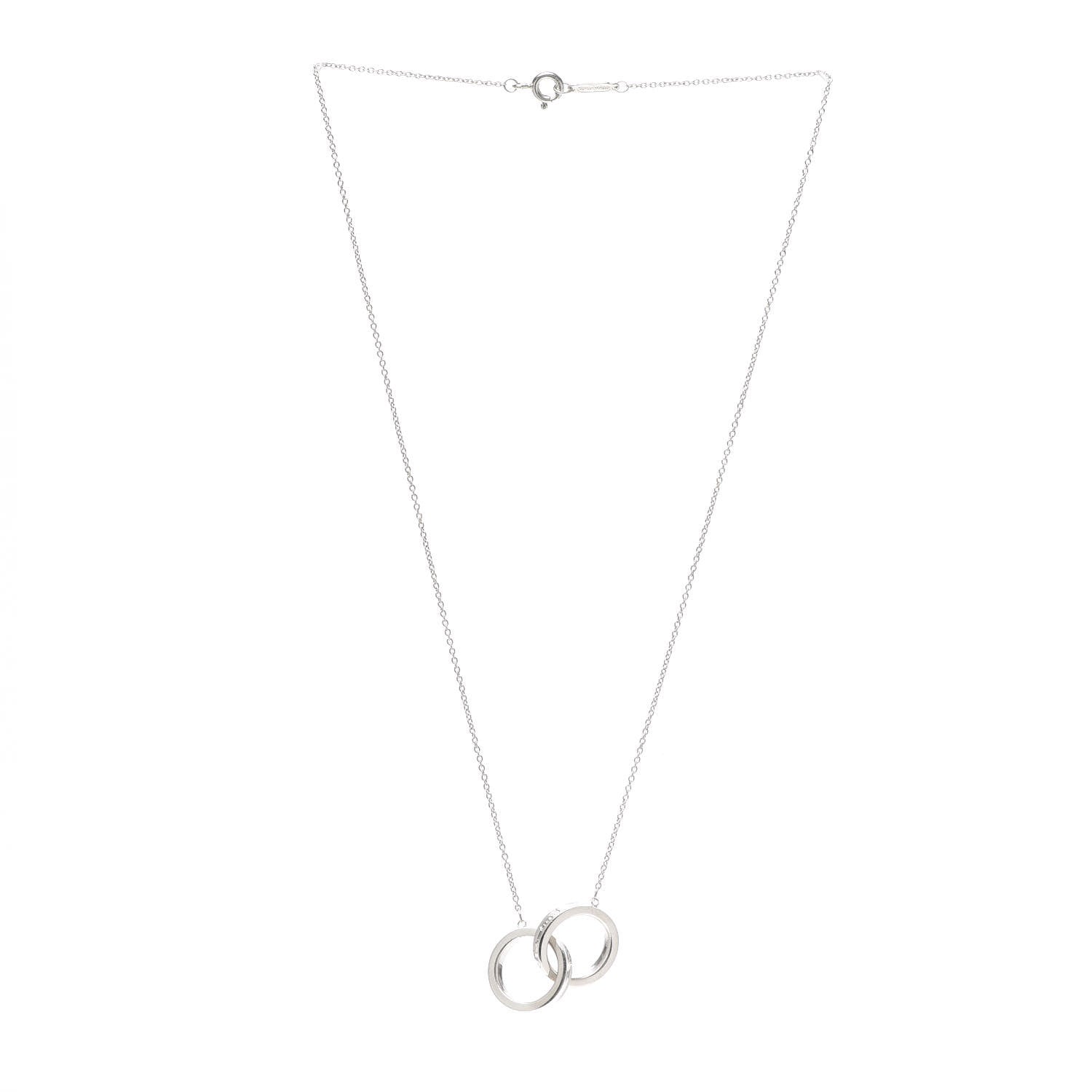 Tiffany Sterling Silver 1837 Interlocking Circles Pendant Necklace 3 of 6