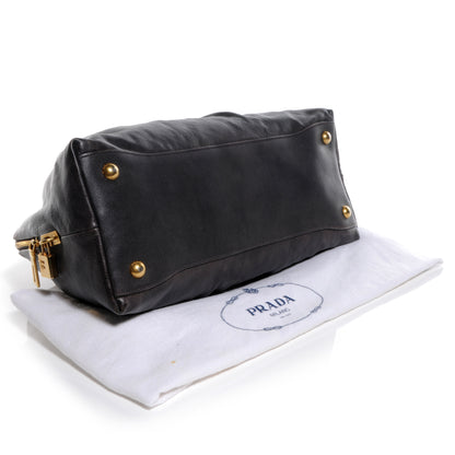 Prada Glace Calfskin Dome Satchel Fumo Sfumato 5 of 9