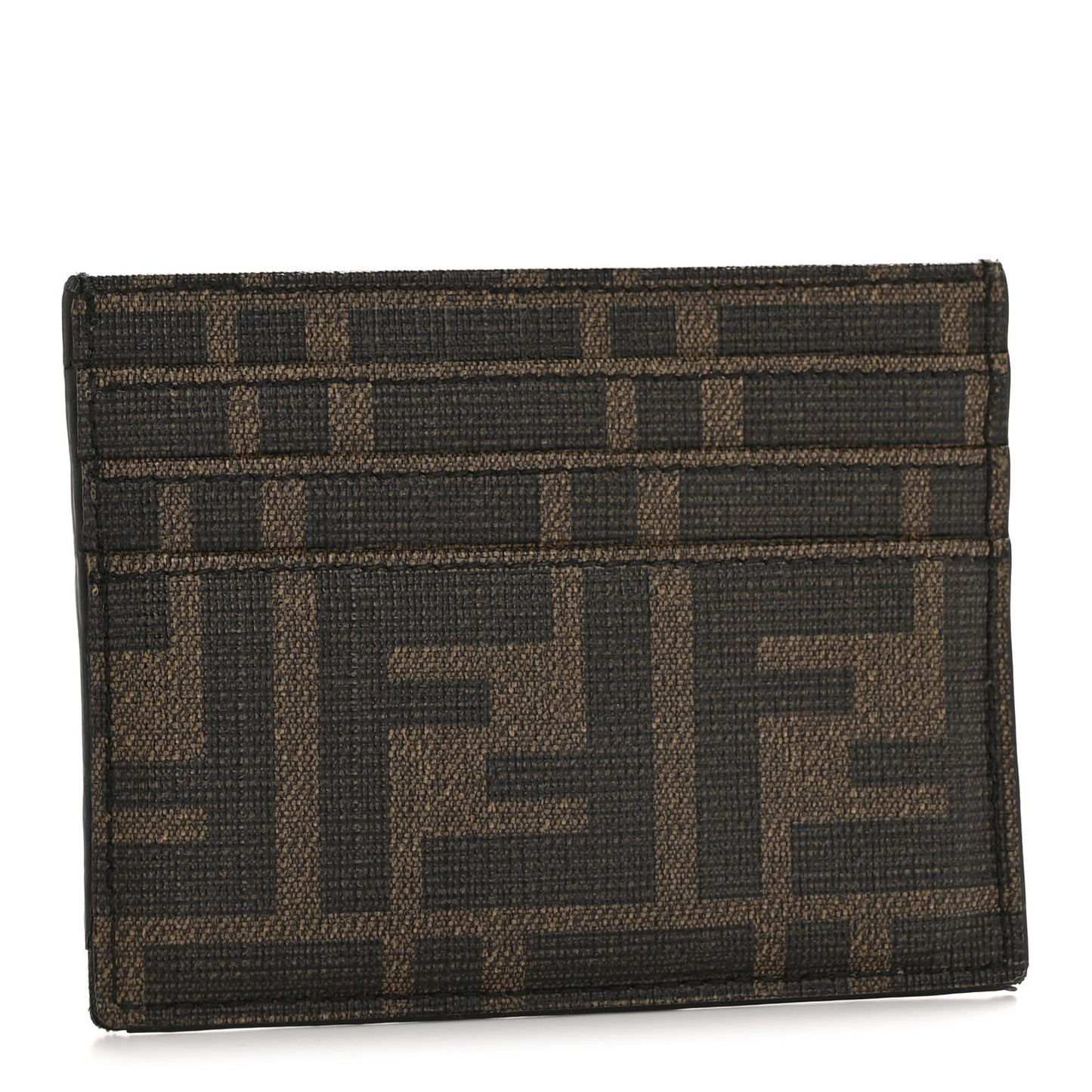 Glazed Fabric FF 1974 Roma Amor Card Holder Tobacco Limone