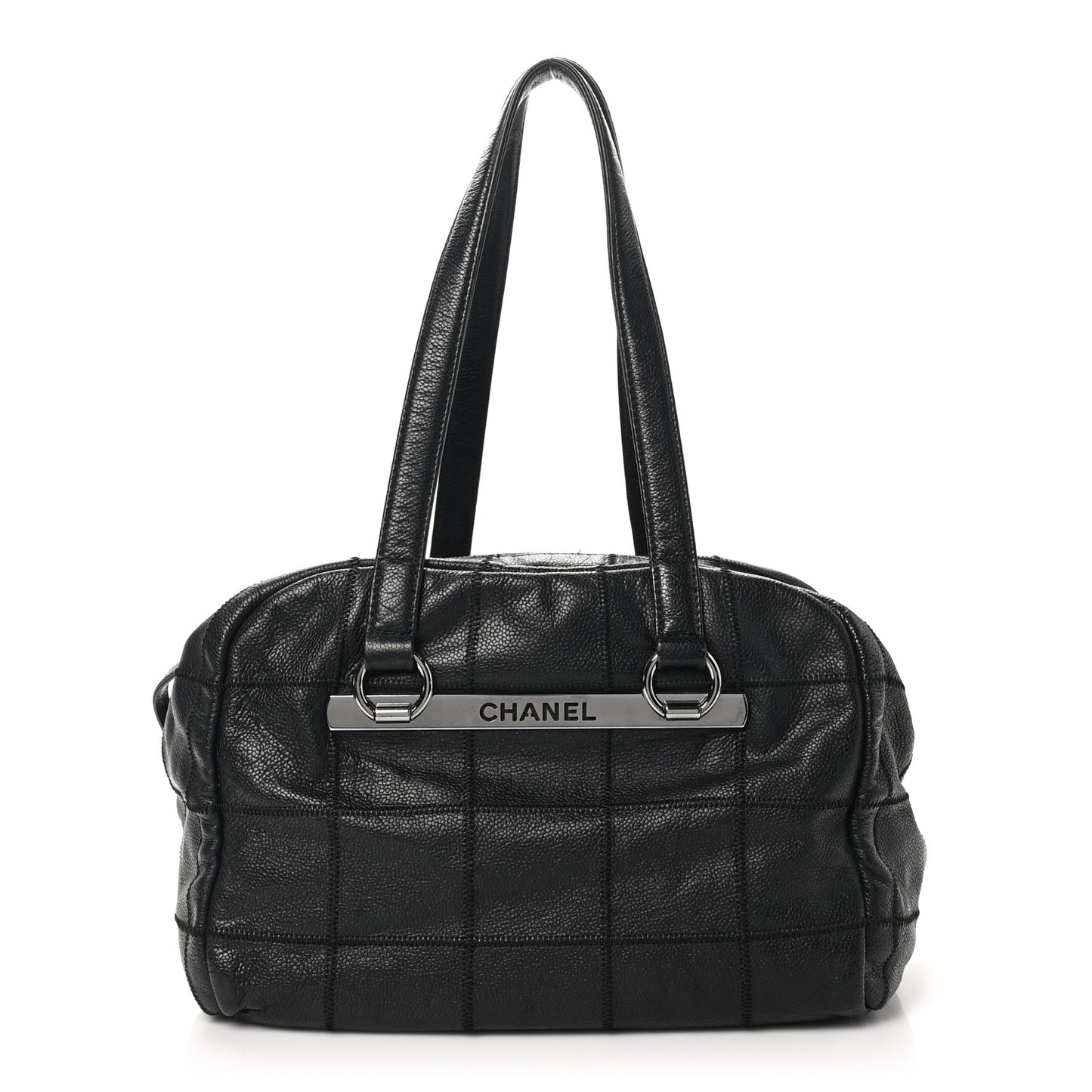 Caviar Square Stitched Bowler Black