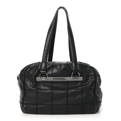 Chanel Caviar Square Stitched Bowler Black 1 of 12