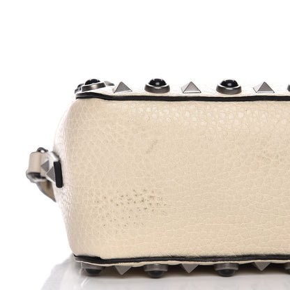Valentino Garavani Grained Calfskin Turquoise Rockstud Rolling Camera Crossbody Bag Ivory 8 of 8