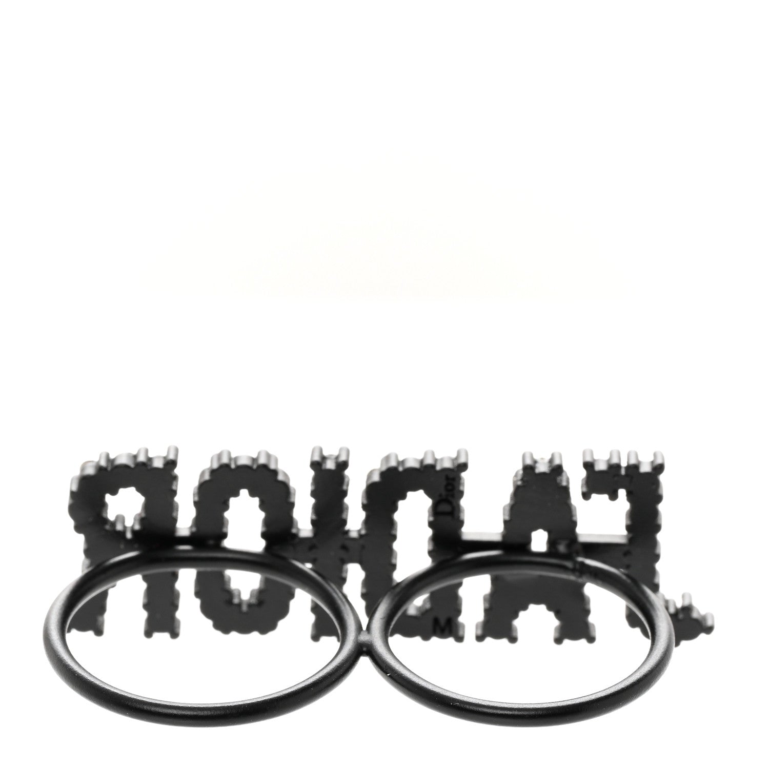 Christian Dior Crystal J'Adior Double Ring M Black 3 of 5