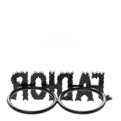Christian Dior Crystal J'Adior Double Ring M Black 3 of 5
