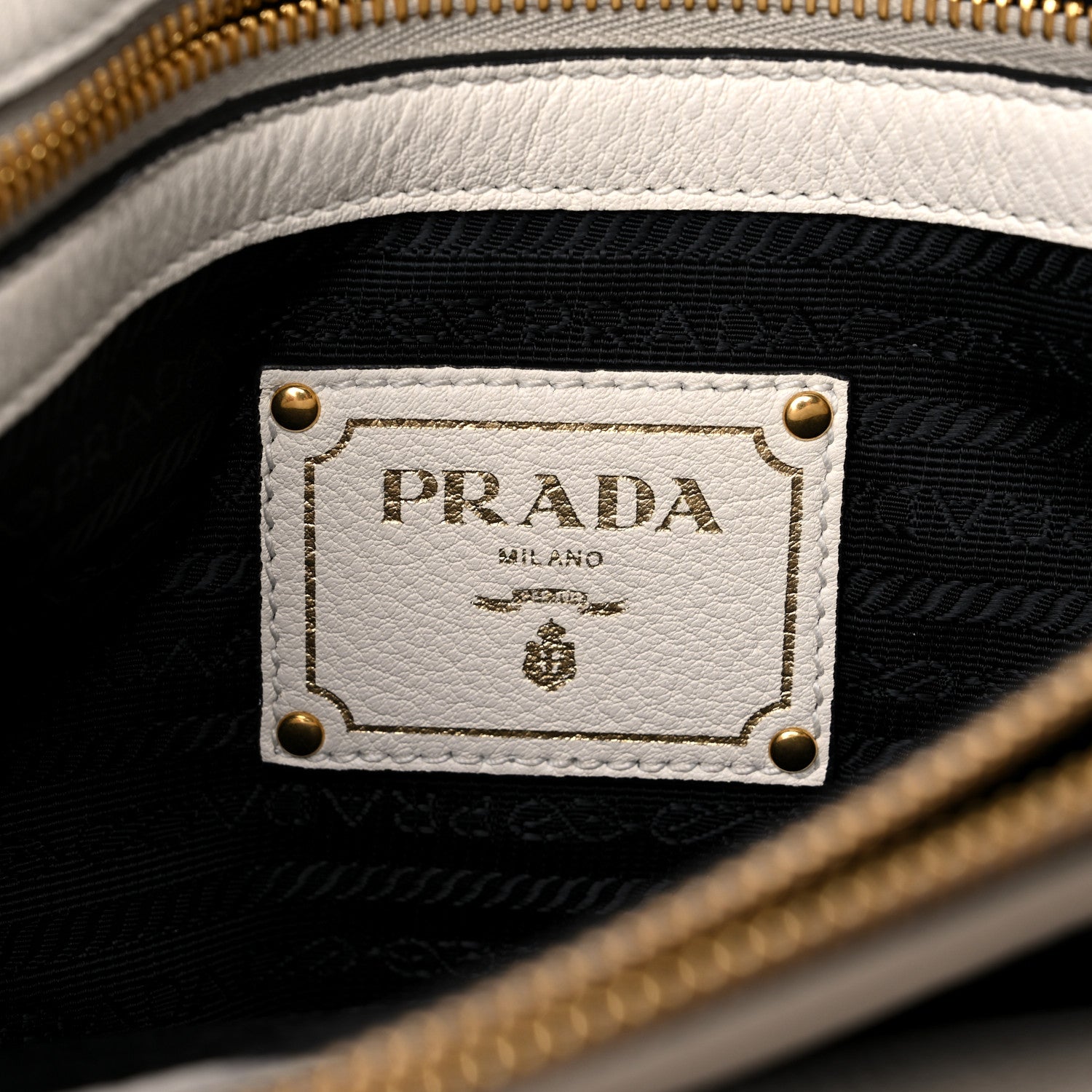 Prada Vitello Daino Shoulder Bag White 6 of 11