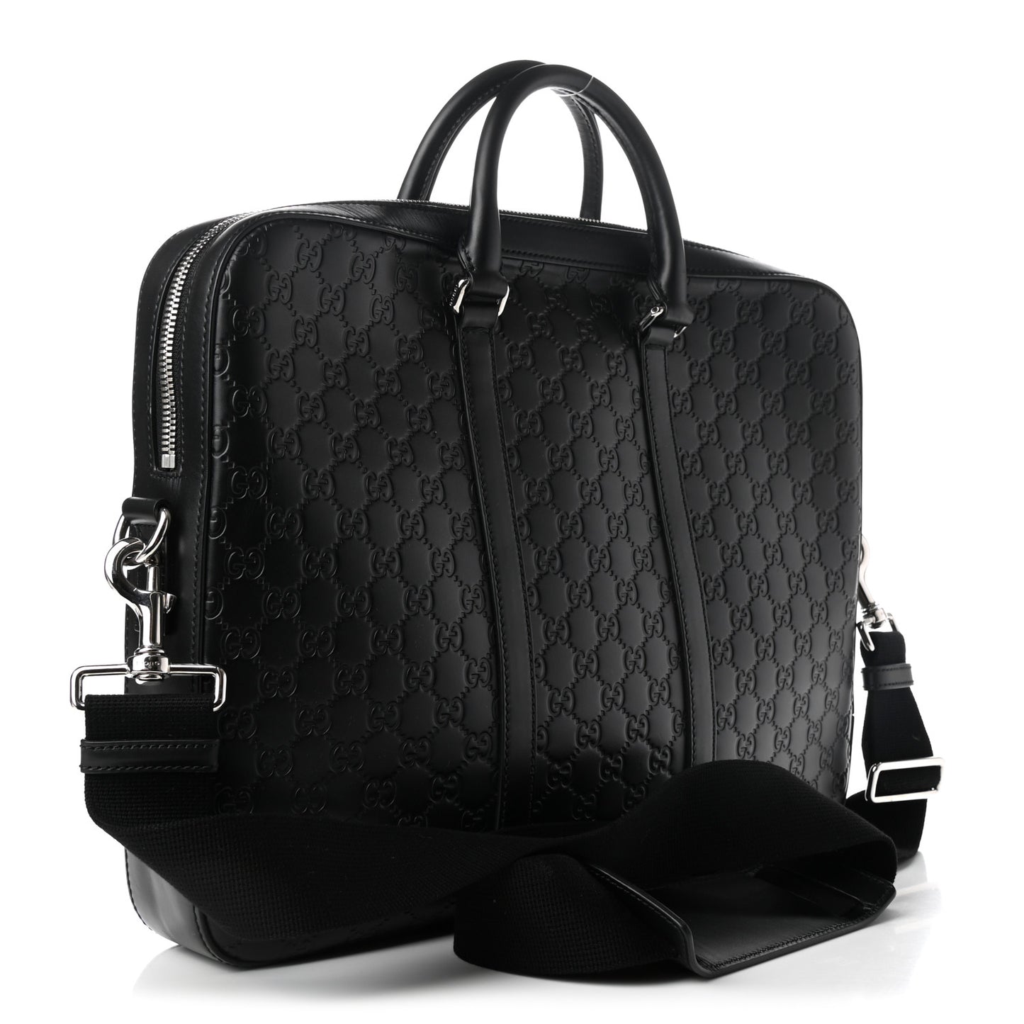 Guccissima Signature Briefcase Black