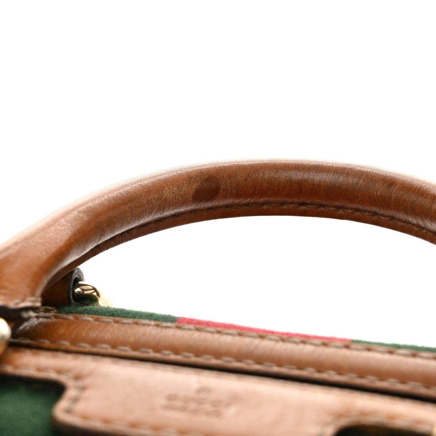 Gucci Monogram Vintage Web Medium Boston Tan 14 of 16