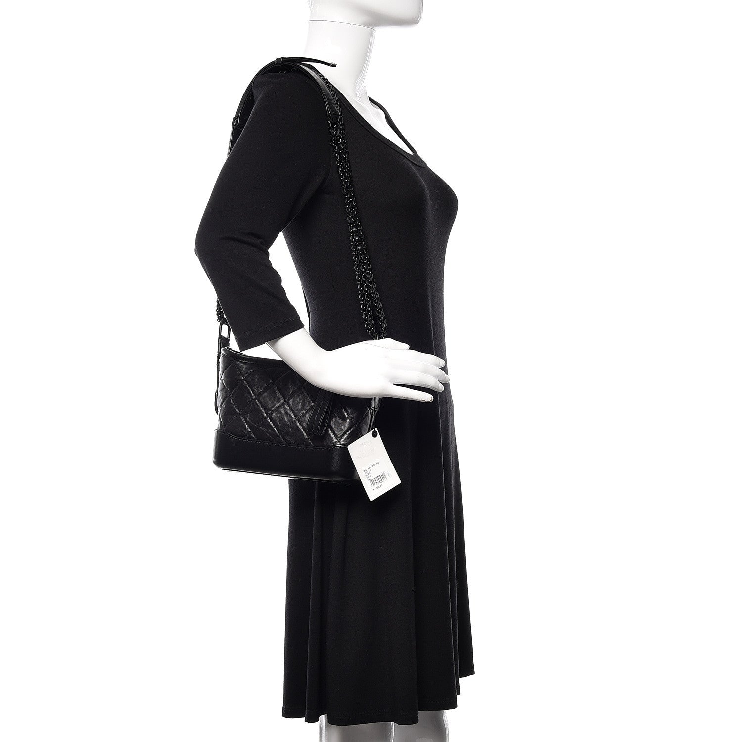 Chanel Aged Calfskin Quilted Small Gabrielle Hobo So Black 2 of 10
