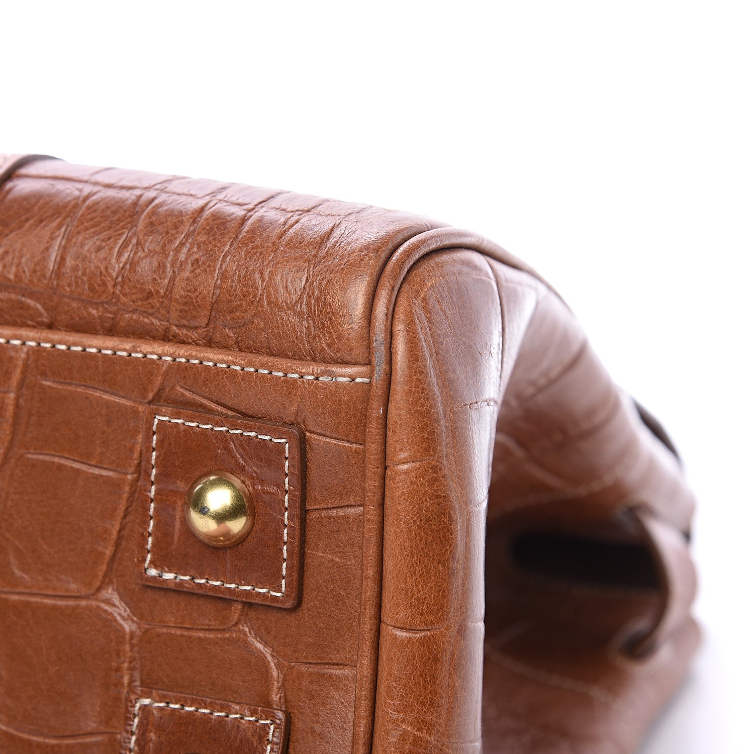 Mulberry Crocodile Embossed Bayswater Camel 9 of 11