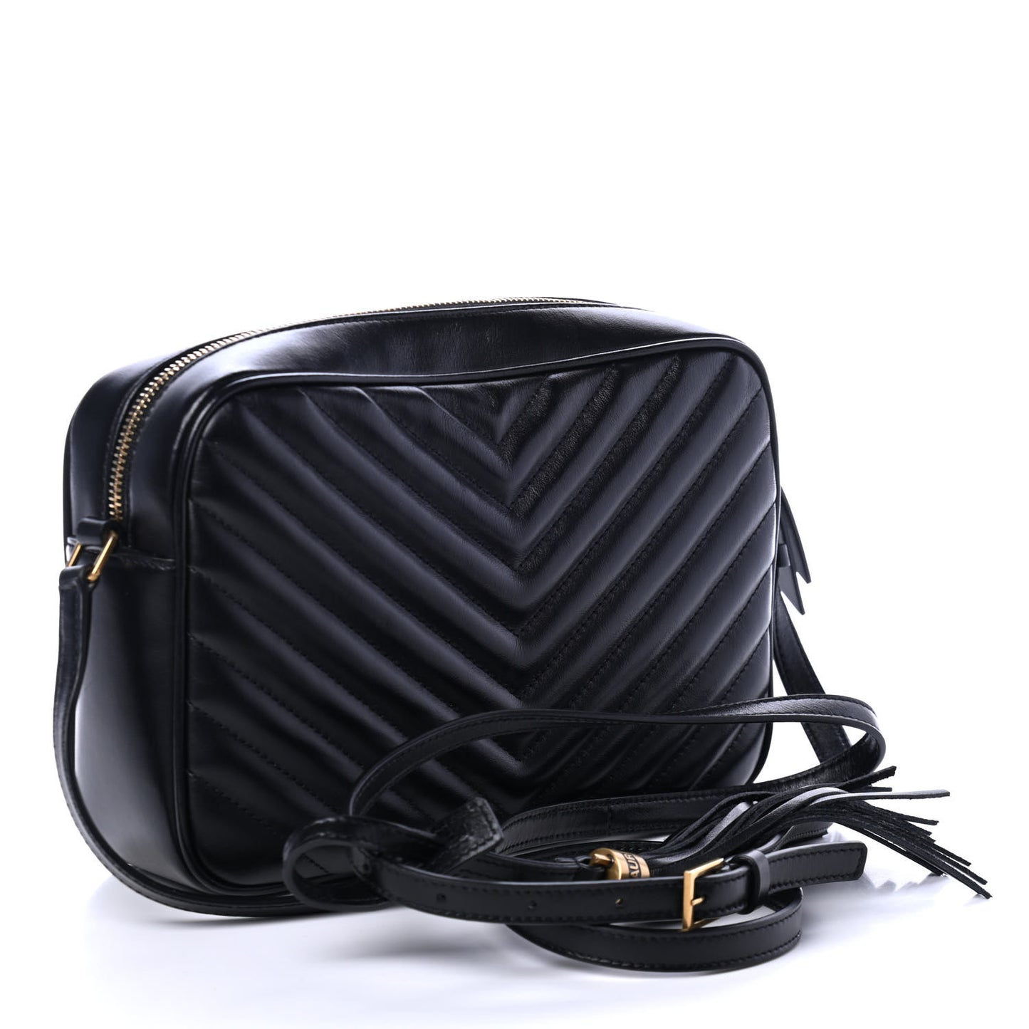 Calfskin Matelasse Monogram Lou Camera Bag Black