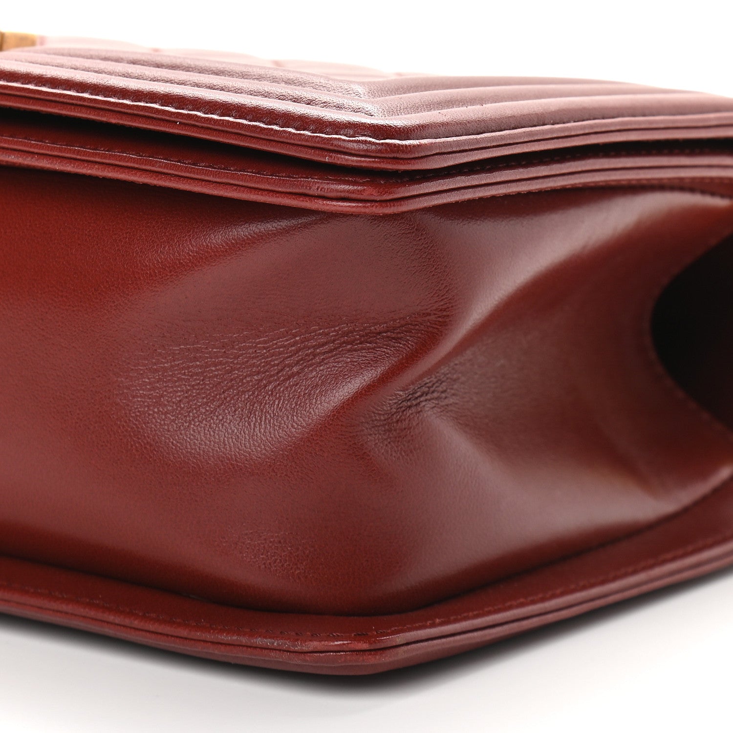 Chanel Lambskin Quilted Medium Boy Flap Dark Red 9 of 9