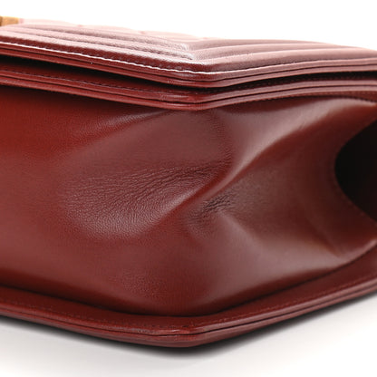 Chanel Lambskin Quilted Medium Boy Flap Dark Red 9 of 9