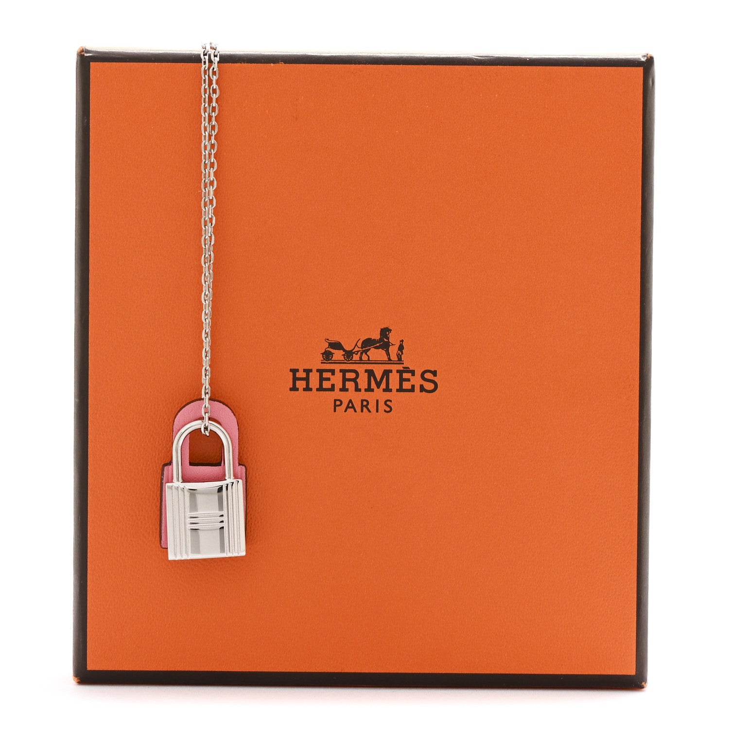 Hermes Swift Small O'Kelly Pendant Necklace Rose Ete 6 of 6