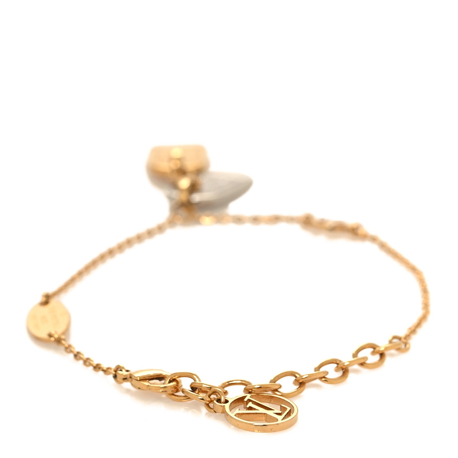 Louis Vuitton Brass Nanogram Bracelet Silver Gold 3 of 5
