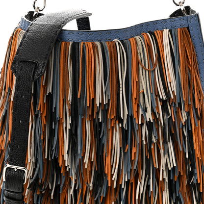 Fendi Nappa Romano Selleria Fringed Small Anna Bucket Bag Blue Cuoio 9 of 11