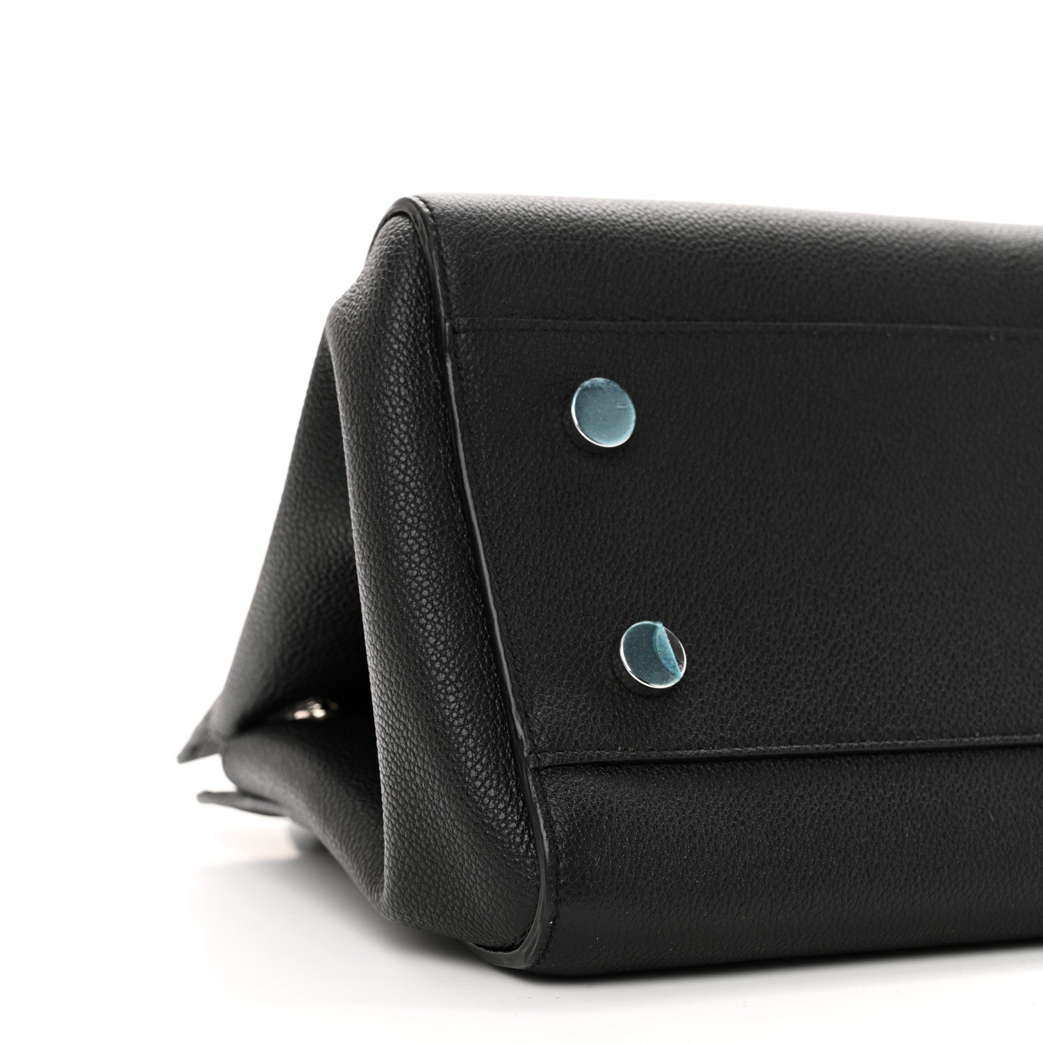 Saint Laurent Grained Calfskin Small Cabas Rive Gauche Black 8 of 9