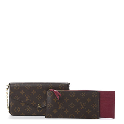 Louis Vuitton Monogram Pochette Felicie Chain Wallet Fuchsia 2 of 6