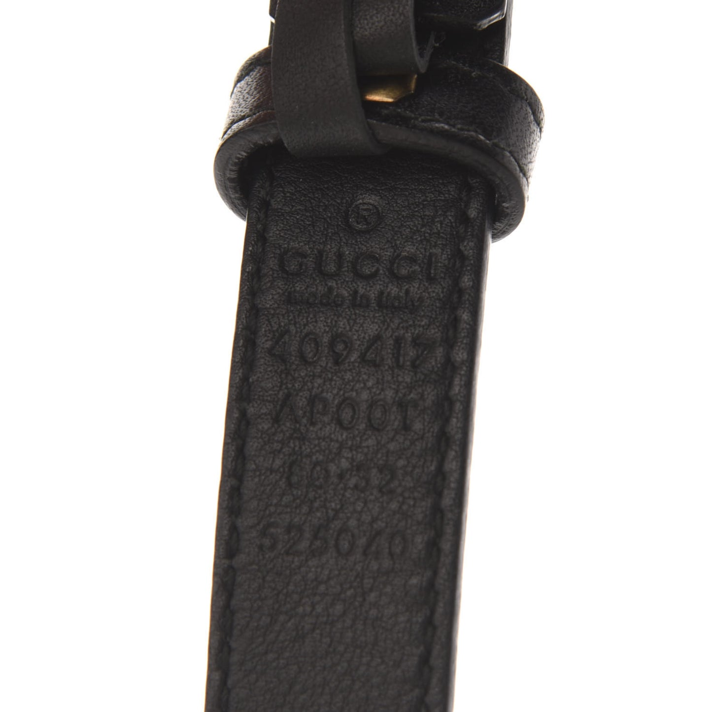 Calfskin Double G 20mm Belt 80 32 Black