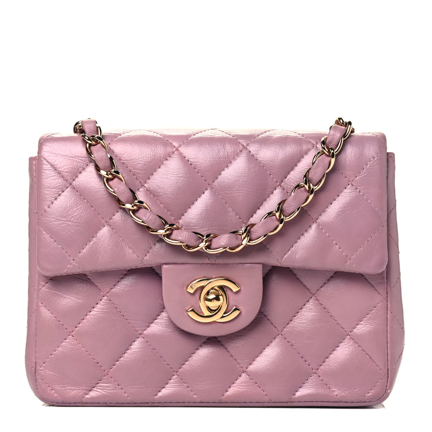Chanel Lambskin Quilted Mini Square Flap Light Pink 1 of 4
