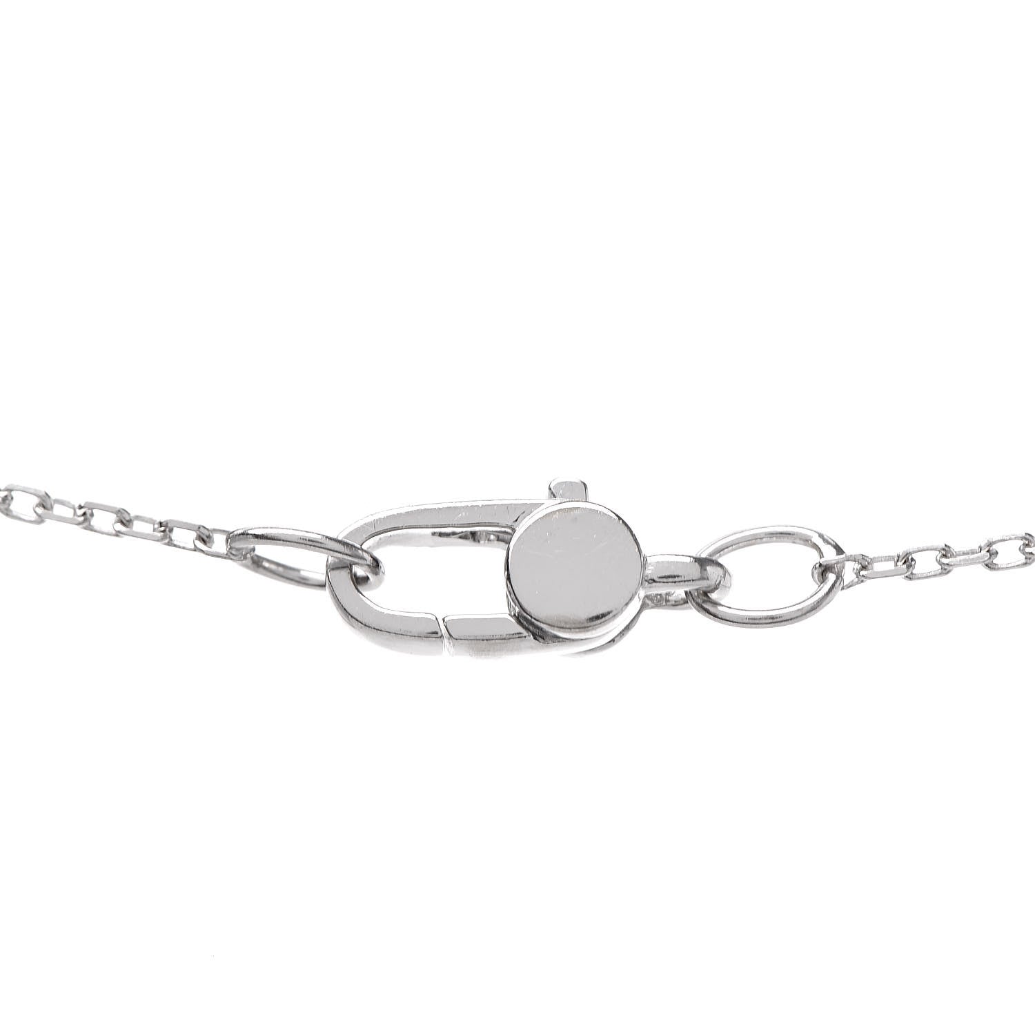 Gucci 18K White Gold Diamond Icon Twirl Pendant Necklace 4 of 11