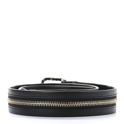 Chanel Calfskin Lambskin Zipper Chain CC Belt 80 32 Black 2 of 7