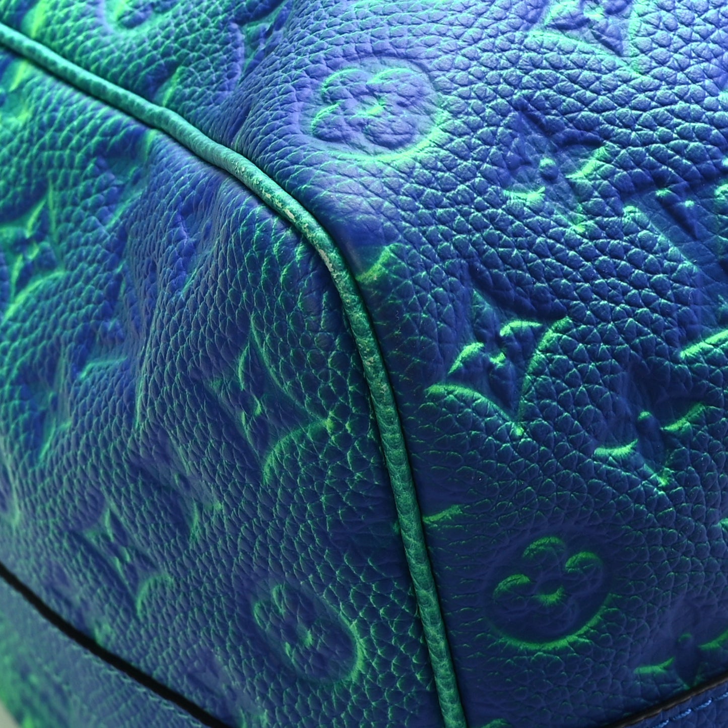 Taurillon Illusion Keepall Bandouliere 50 Bleu Vert