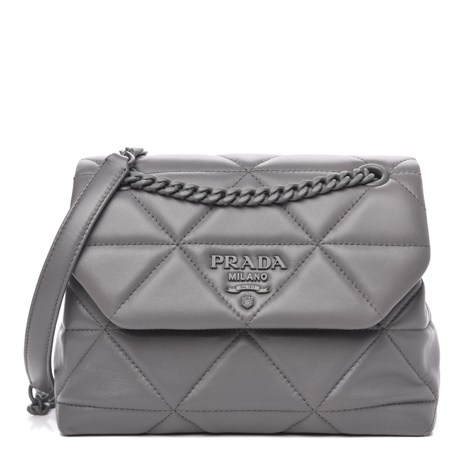 Prada Nappa Triangle Stitched Small Spectrum Bag Marmo 1 of 10
