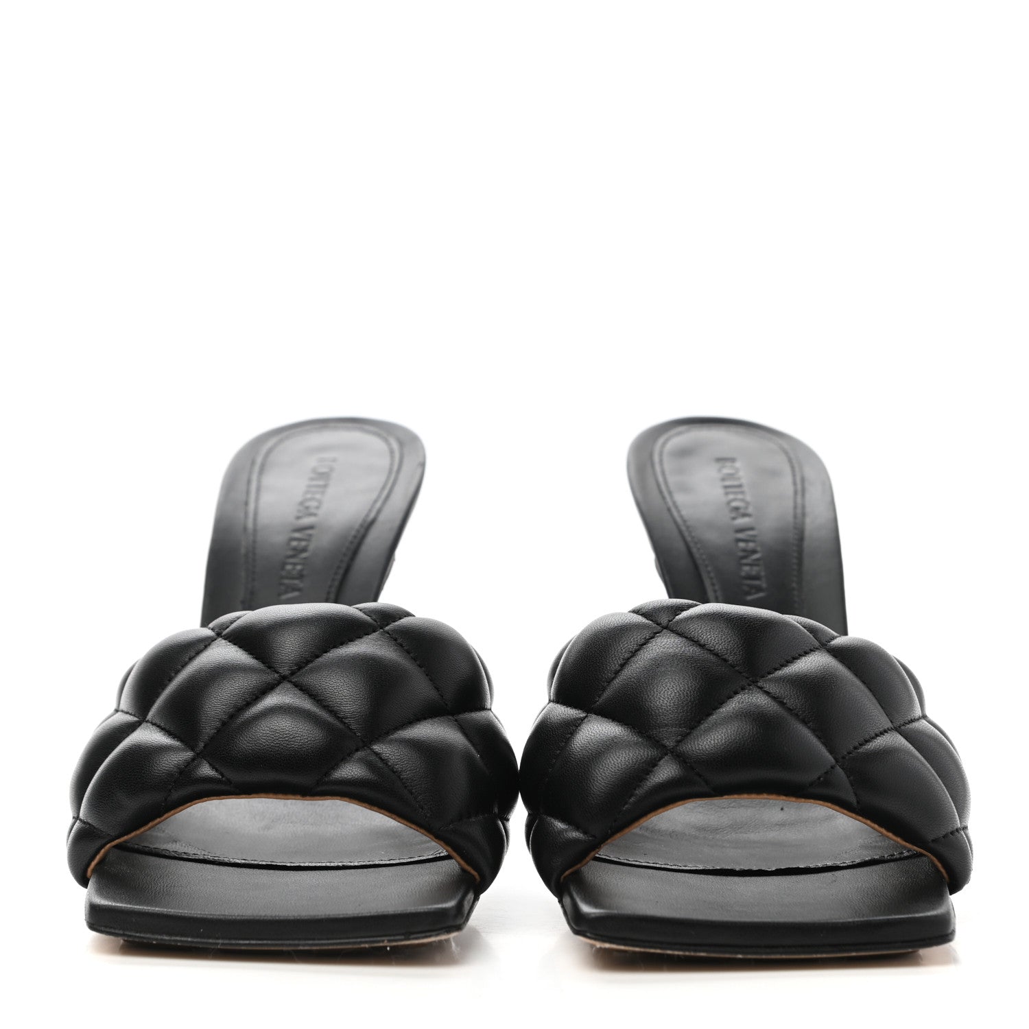Bottega Veneta Nappa Matelasse Padded Mule Sandals 35 Black 2 of 10