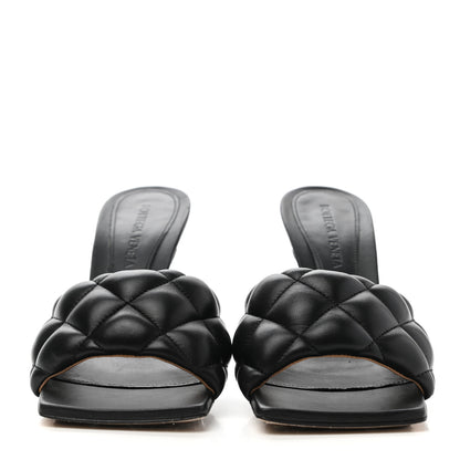 Bottega Veneta Nappa Matelasse Padded Mule Sandals 35 Black 2 of 10