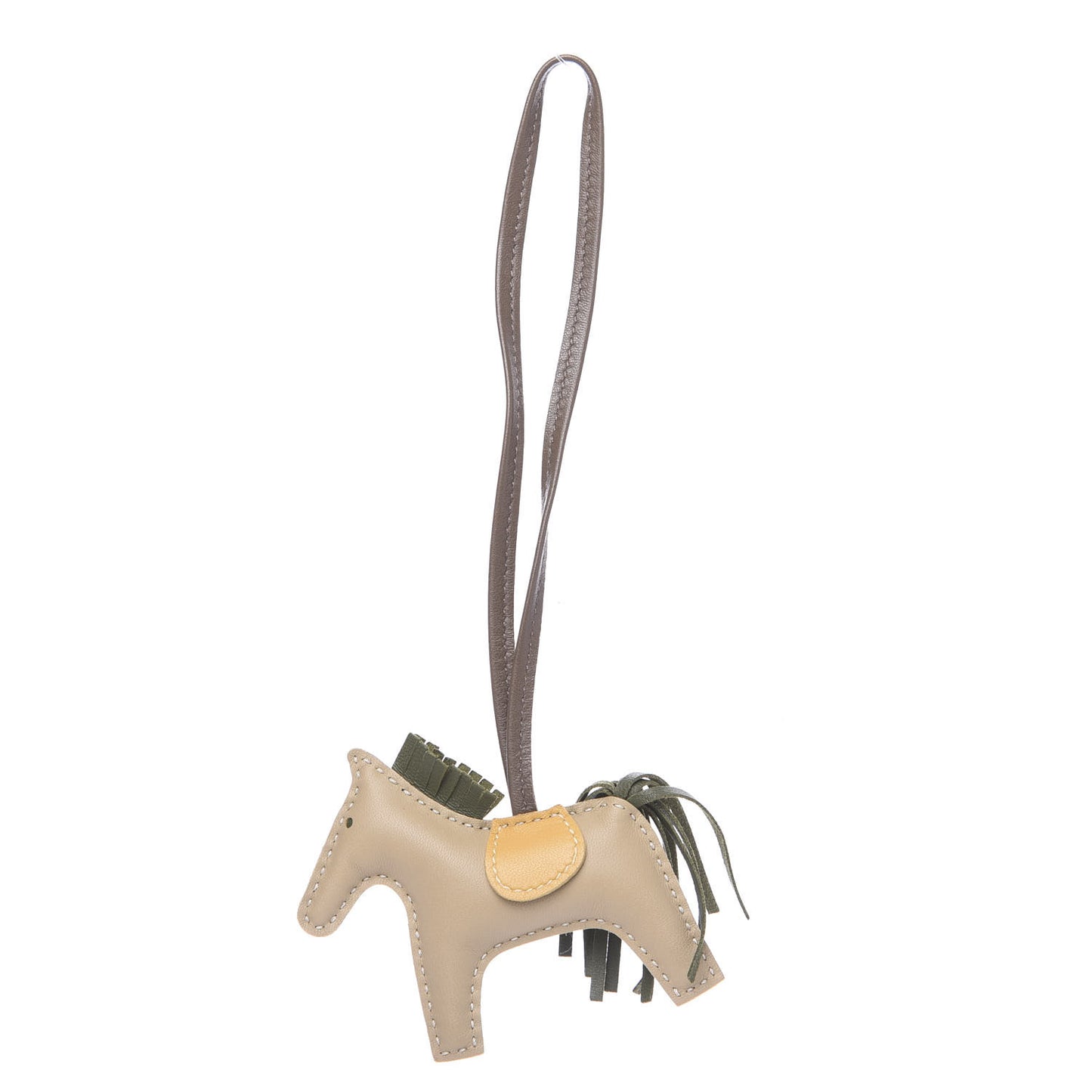 Milo Lambskin Grigri Rodeo Horse Bag Charm PM Trench Canopee Curry