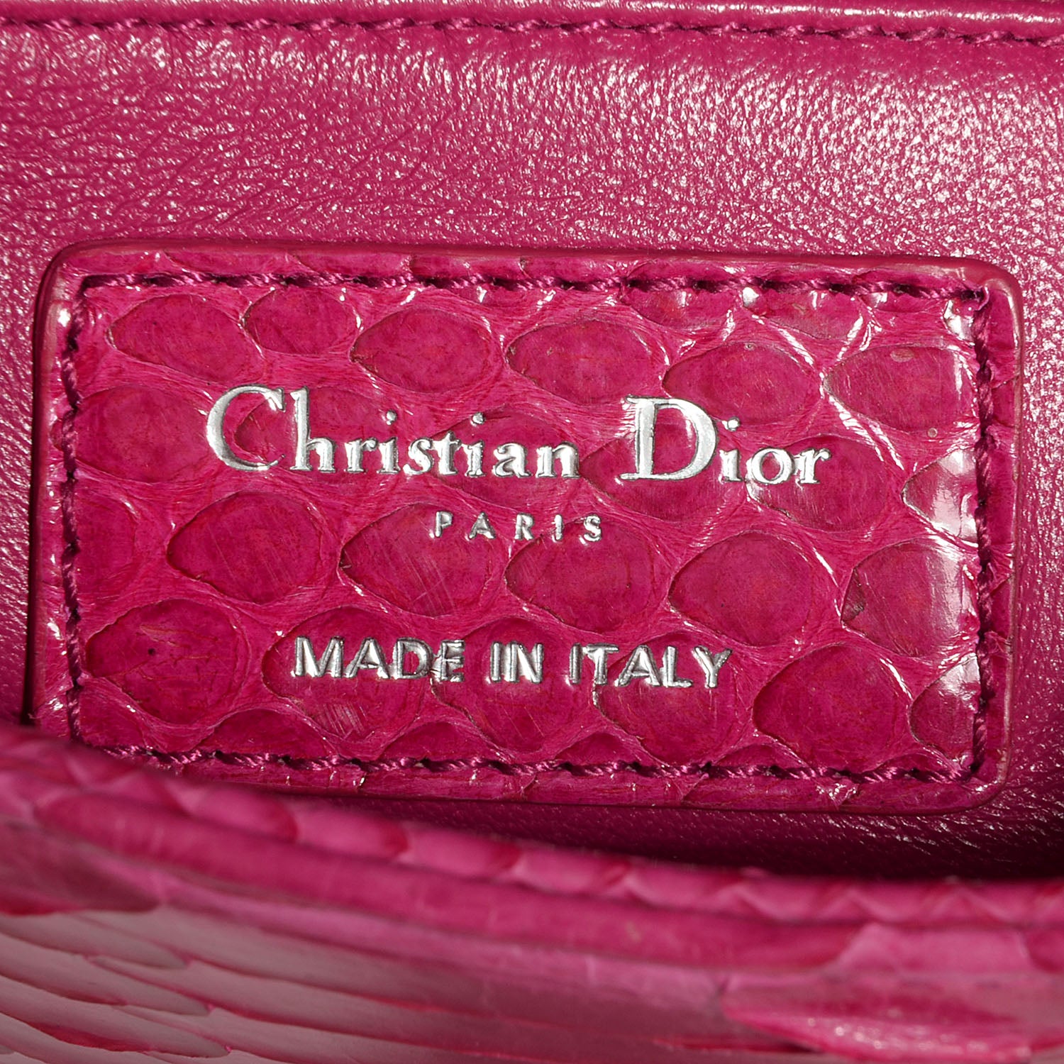 Christian Dior Python Crystal Mini Lady Dior Pink 6 of 9