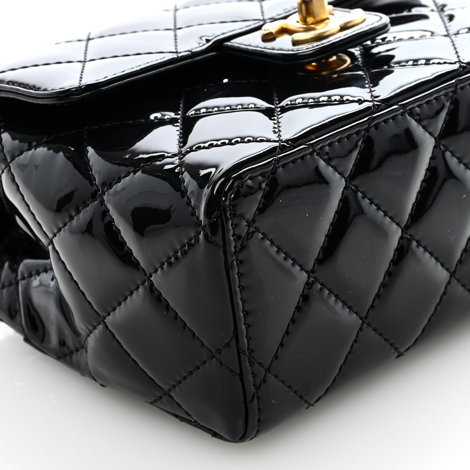 Chanel Patent Calfskin Quilted Mini Square Flap Black 8 of 9