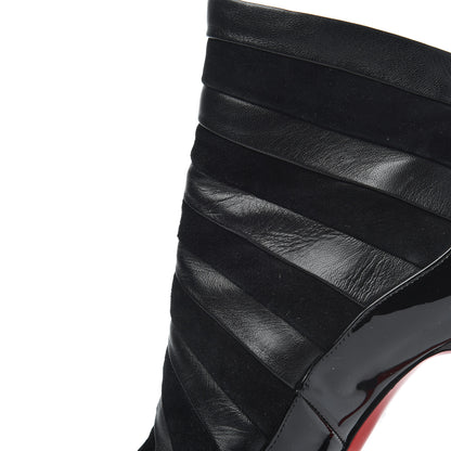 Christian Louboutin Patent Suede 85 Ankle Booties 37.5 Black 9 of 17