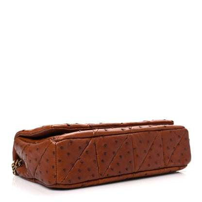 Saint Laurent Ostrich Patchwork Monogram Medium Jamie Tan 4 of 7