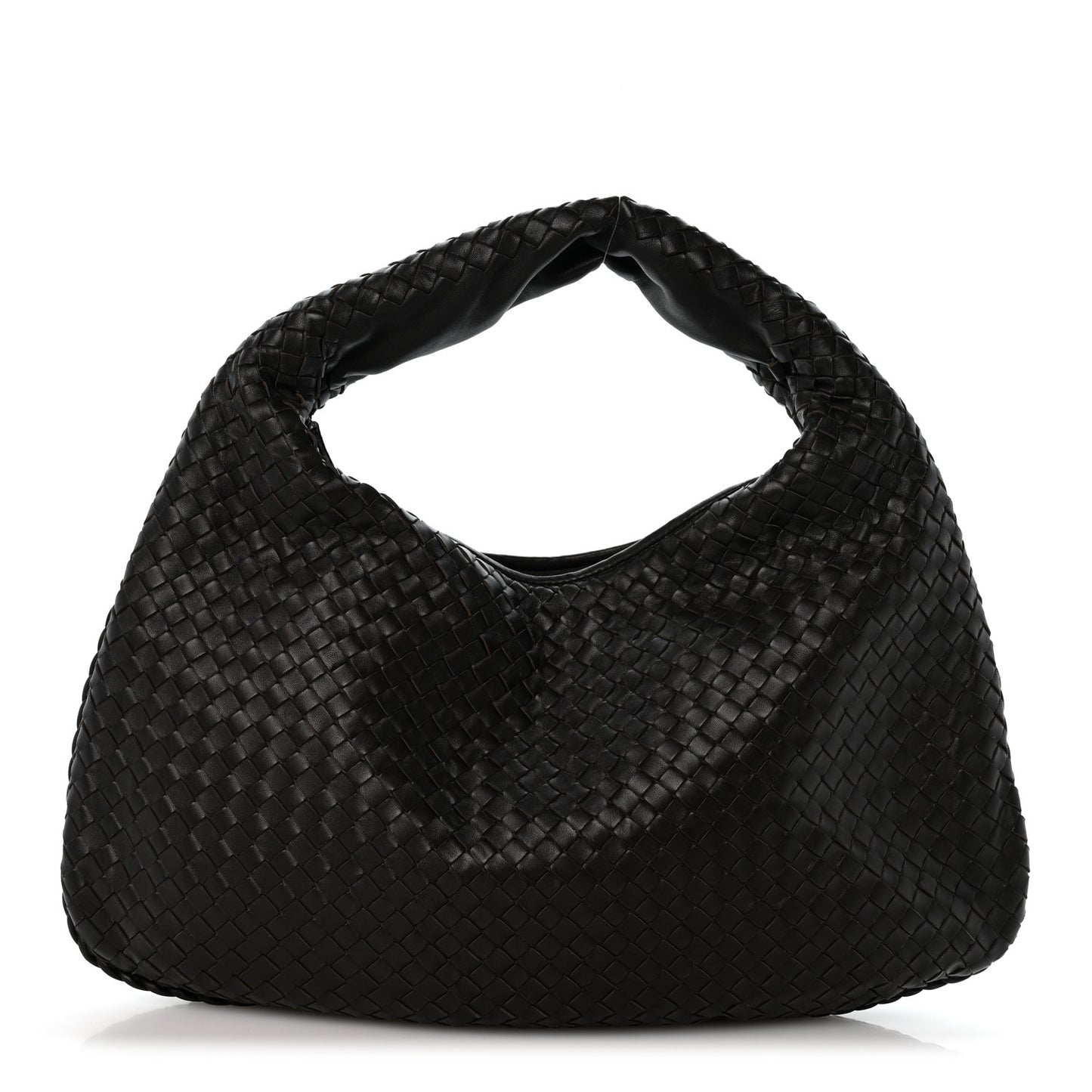 Nappa Intrecciato Large Belly Veneta Hobo Ebano