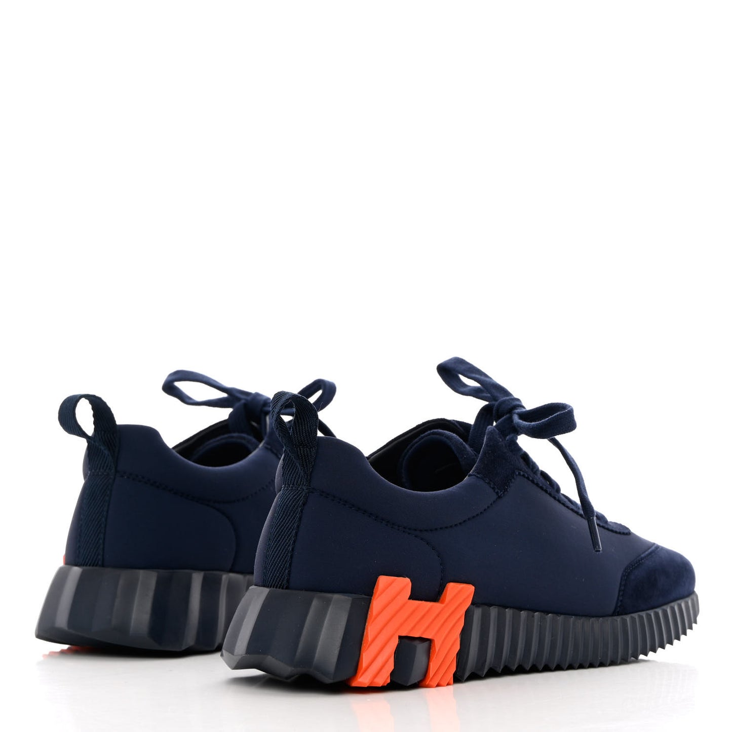 Technical Jersey Suede Goatskin Bouncing Sneakers 37 Marine