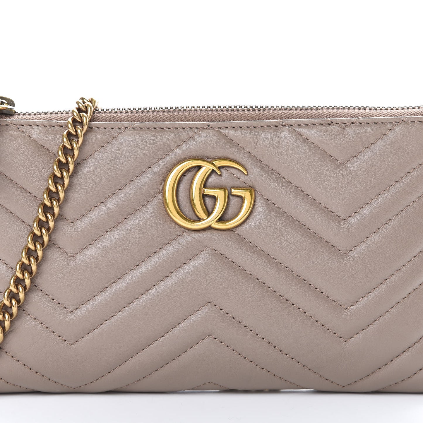 Calfskin Matelasse Mini GG Marmont Chain Bag Porcelain Rose