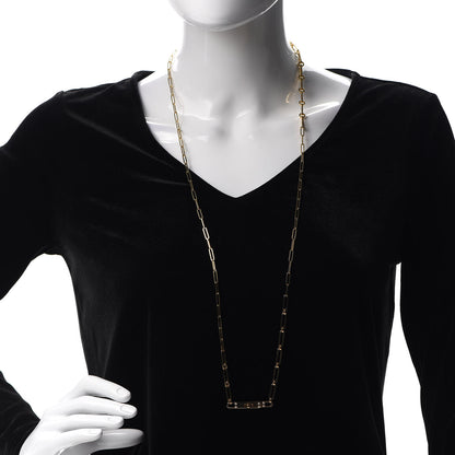 Hermes 18K Yellow Gold Diamond PM Kelly Chaine Double Tour Necklace 2 of 6
