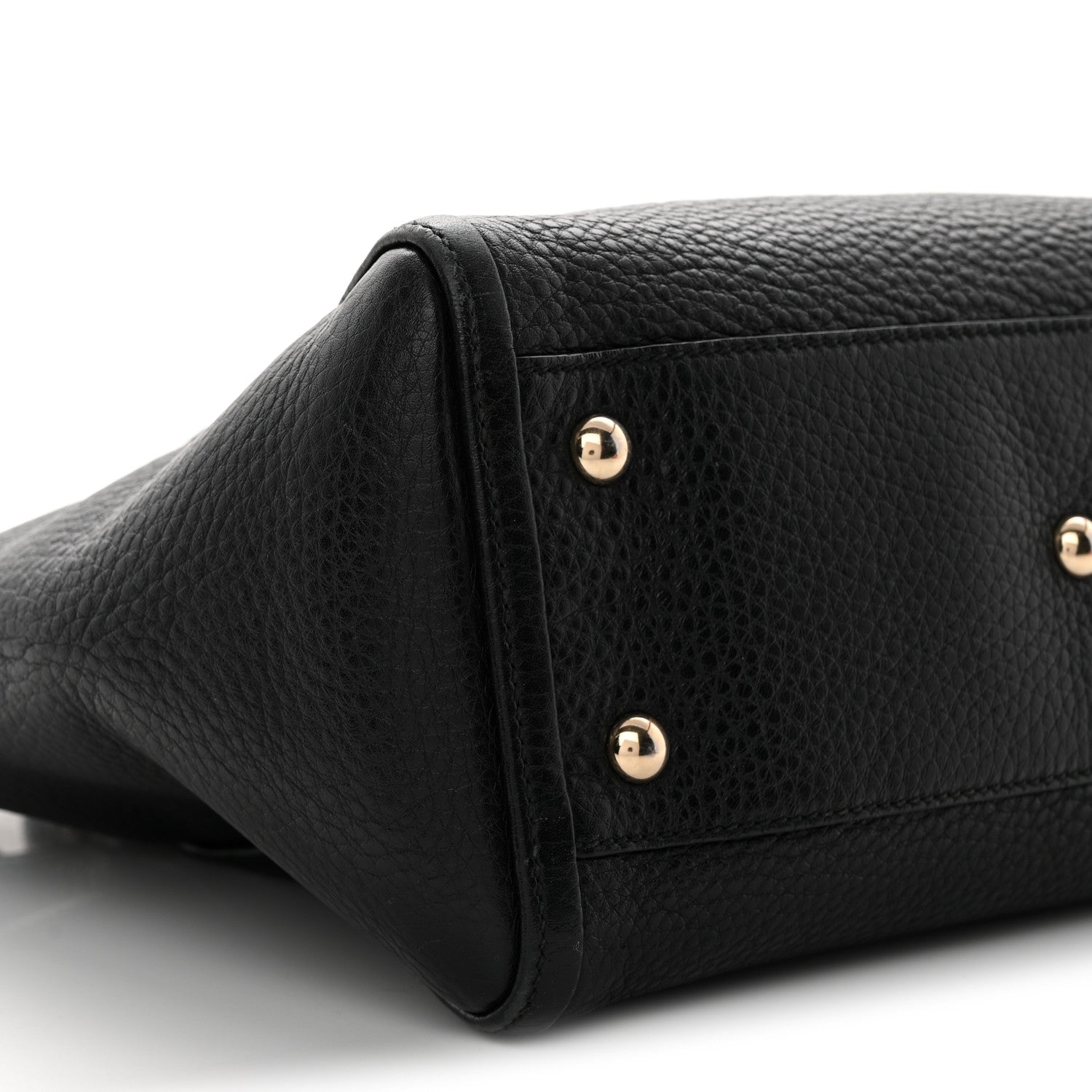 Gucci Pebbled Calfskin Small Soho Top Handle Bag Black 9 of 10