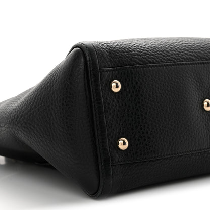 Gucci Pebbled Calfskin Small Soho Top Handle Bag Black 9 of 10