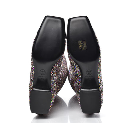 Chanel Glitter Patent Calfskin Cap Toe Fantasy High Boots 39 Multicolor Black 5 of 8