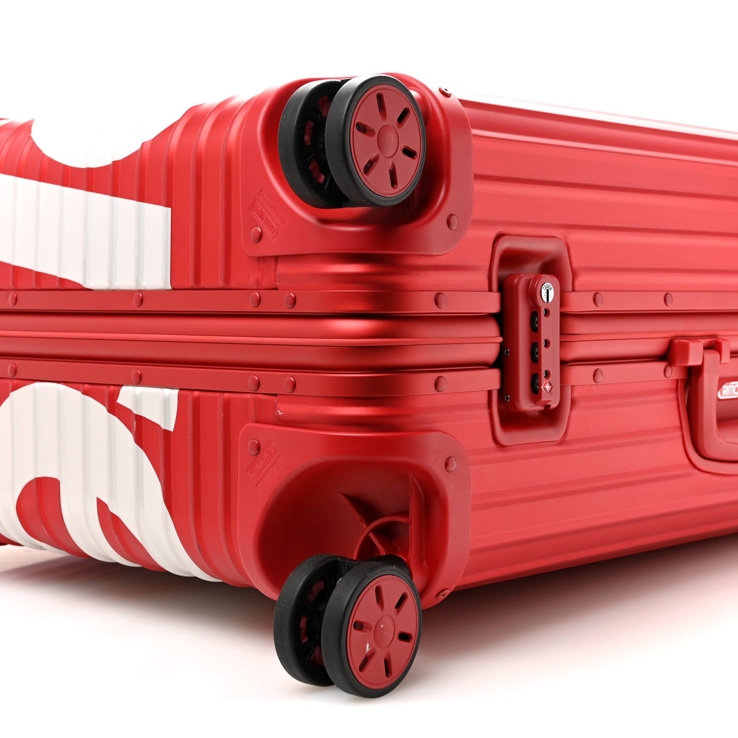 Rimowa X SUPREME Matte Polycarbonate Topas Multiwheel 82L Red 8 of 9