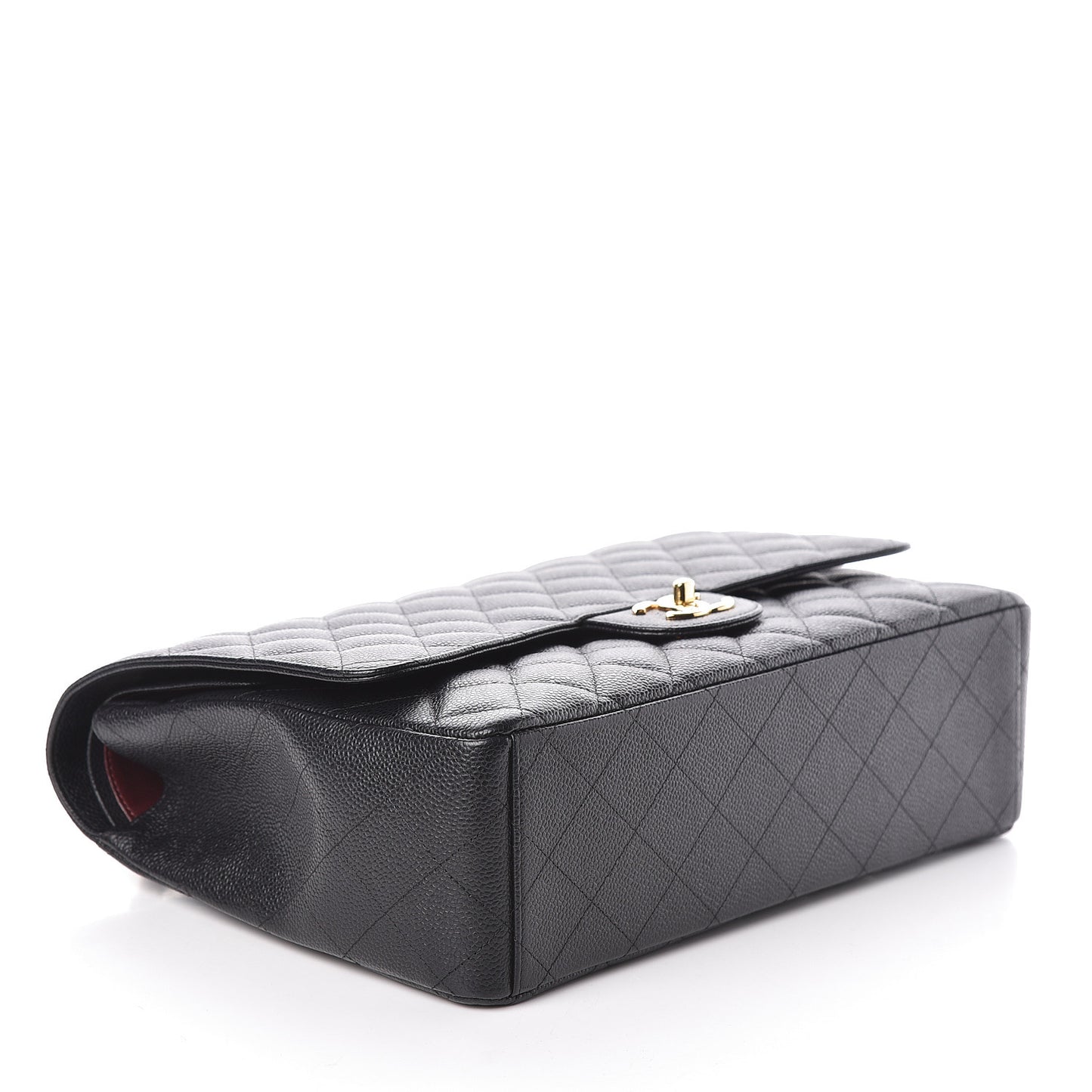 Caviar Quilted Maxi Double Flap Black