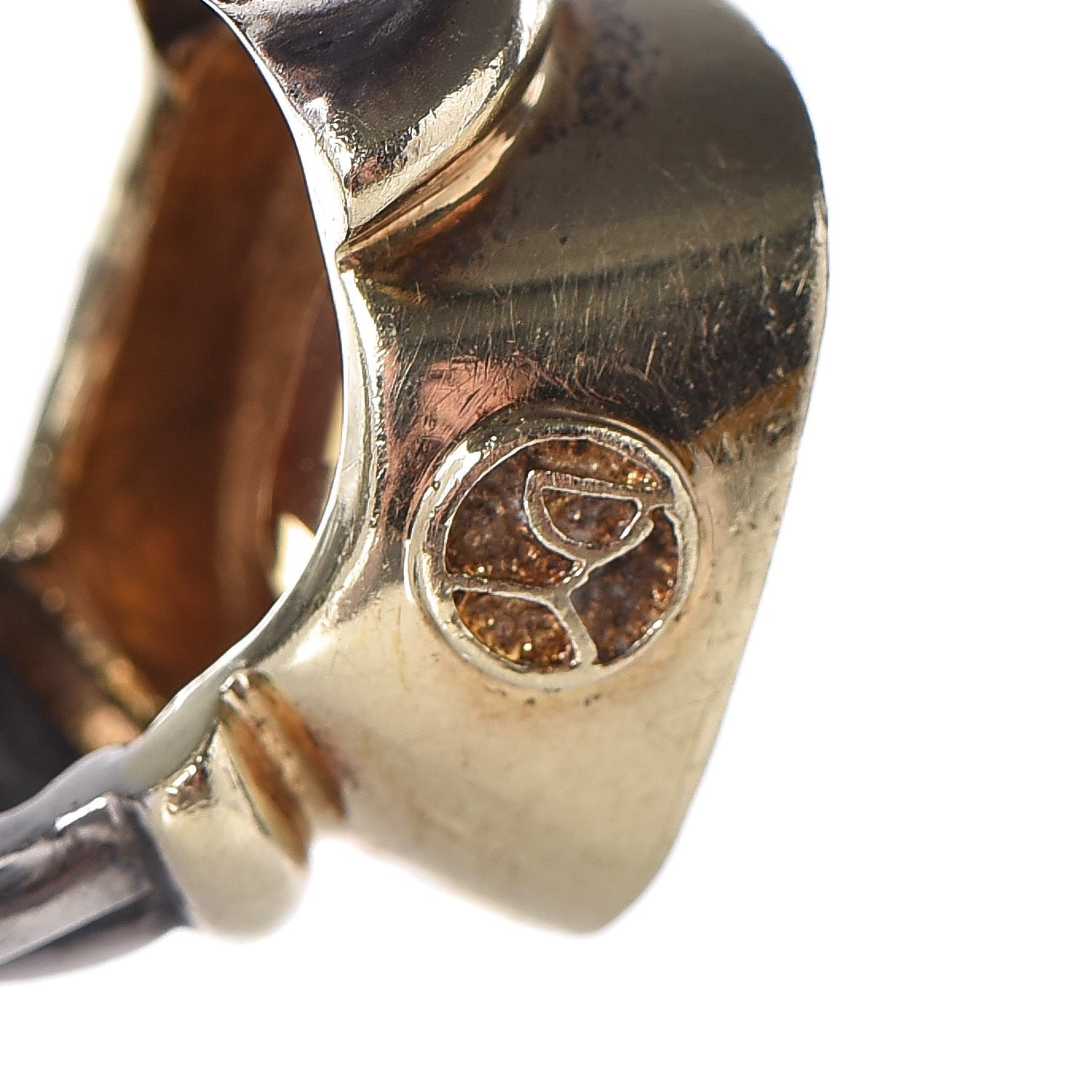 David Yurman Sterling Silver 14K Yellow Gold Citrine 14mm Noblesse Ring 50 5.5 5 of 7