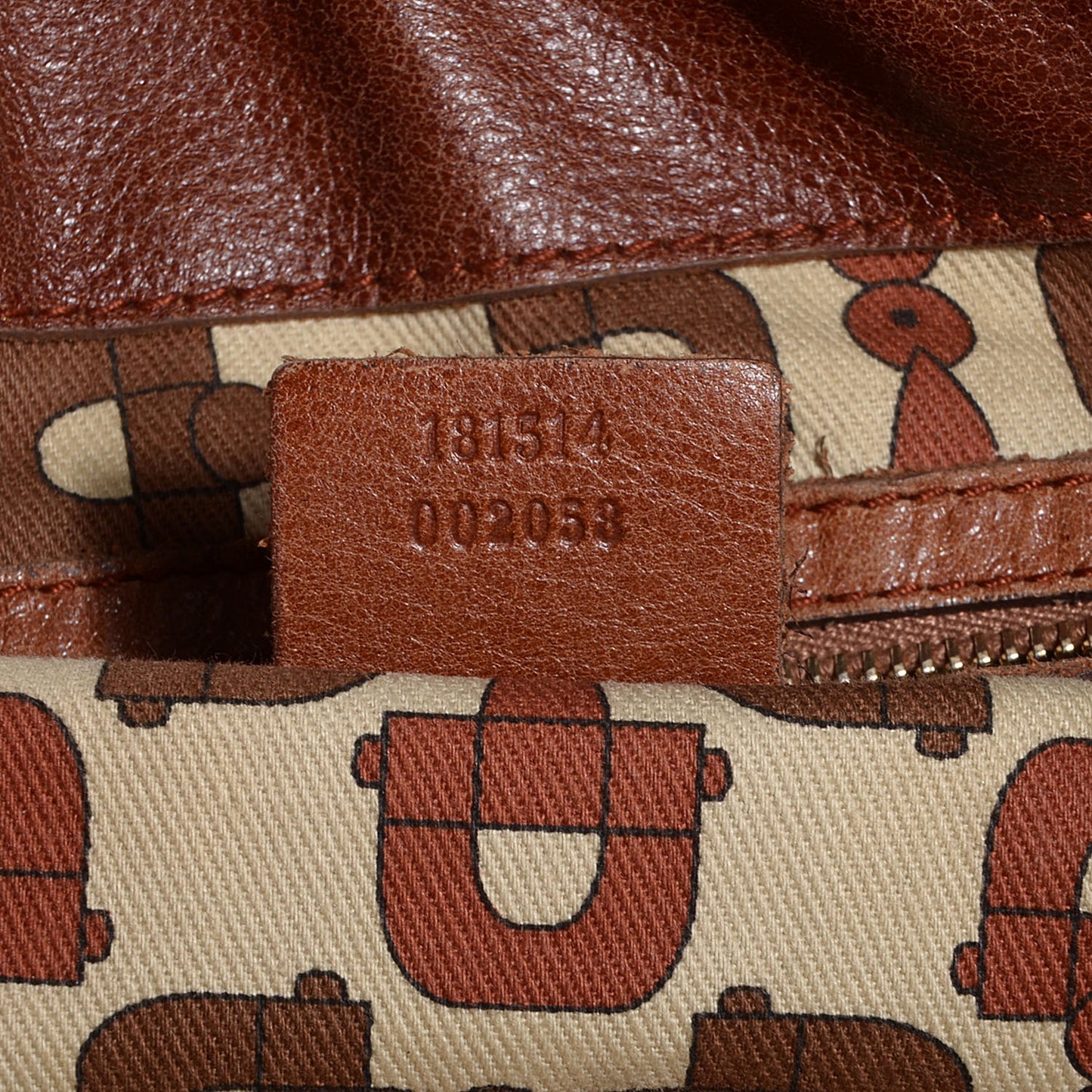 Leather Guccissima Trim Large Signoria Hobo Brown